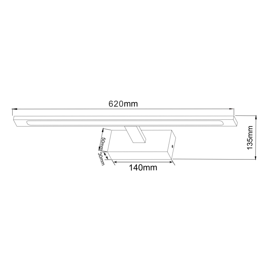 Zuma Line - LED Peeglivalgustus vannituppa LED/20W/230V 62 cm IP44 kroom